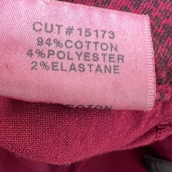 NEW J Brand Womens Mid-Rise Crop Skinny Jeans Snake Boa Oxblood Red Stretch 23 - Picture 7 of 10